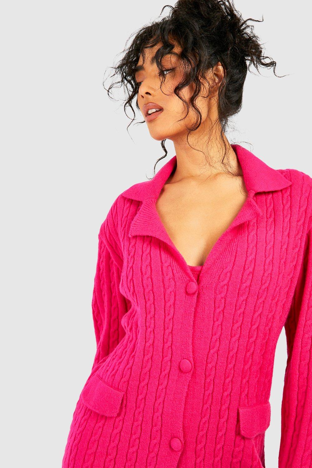 Pink shop knit blazer